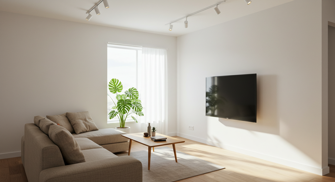 超薄型テレビの壁掛け設置術!部屋を広く見せる7つの方法