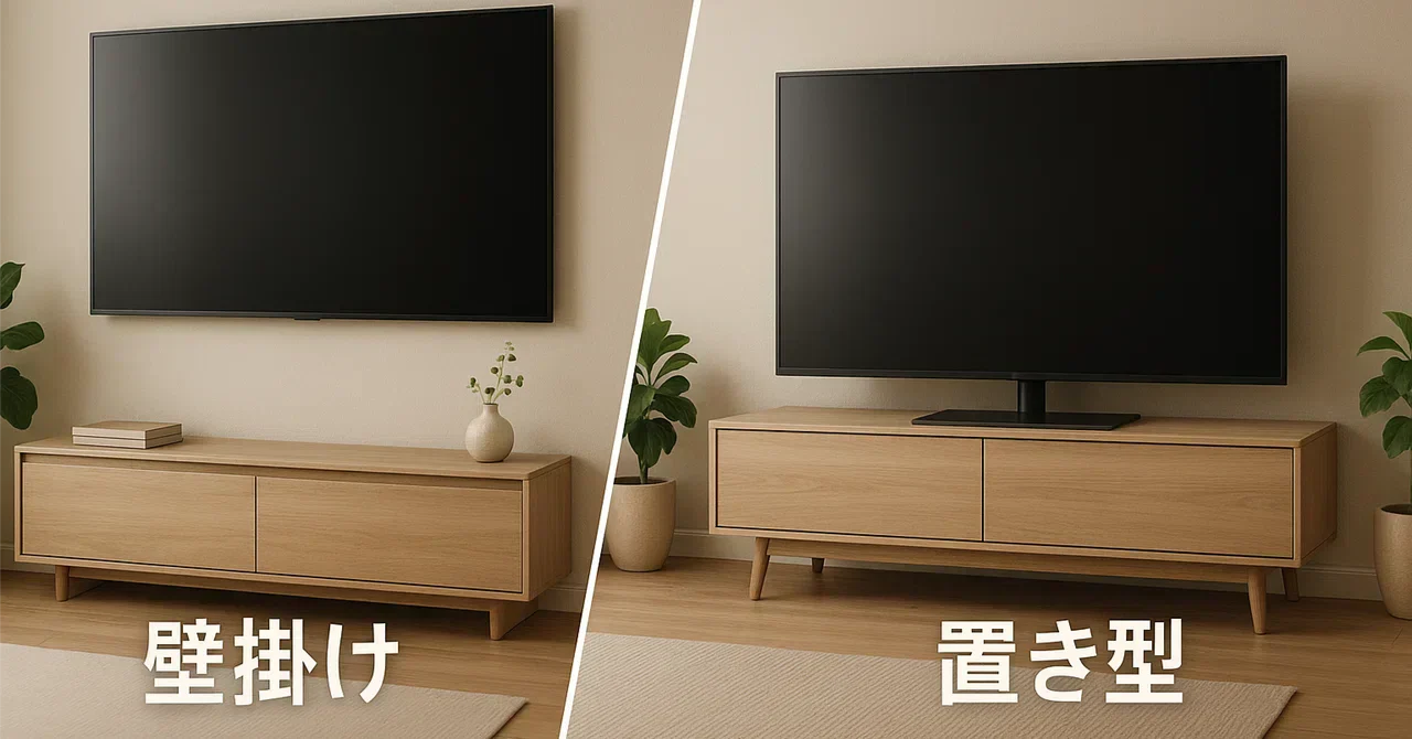 65インチテレビは壁掛けより置き型が良い?メリット比較