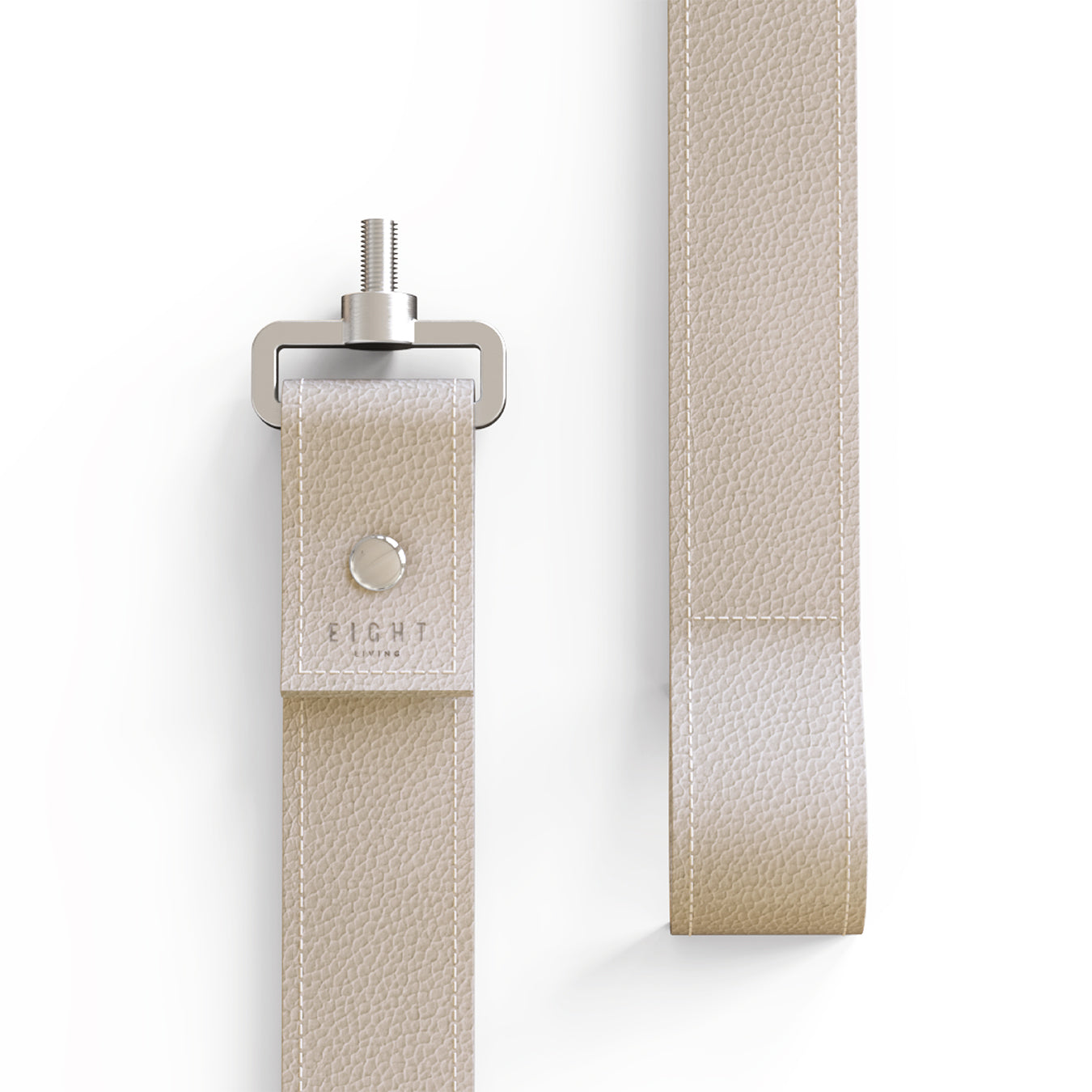 ロゴの入ったベルト アイボリー