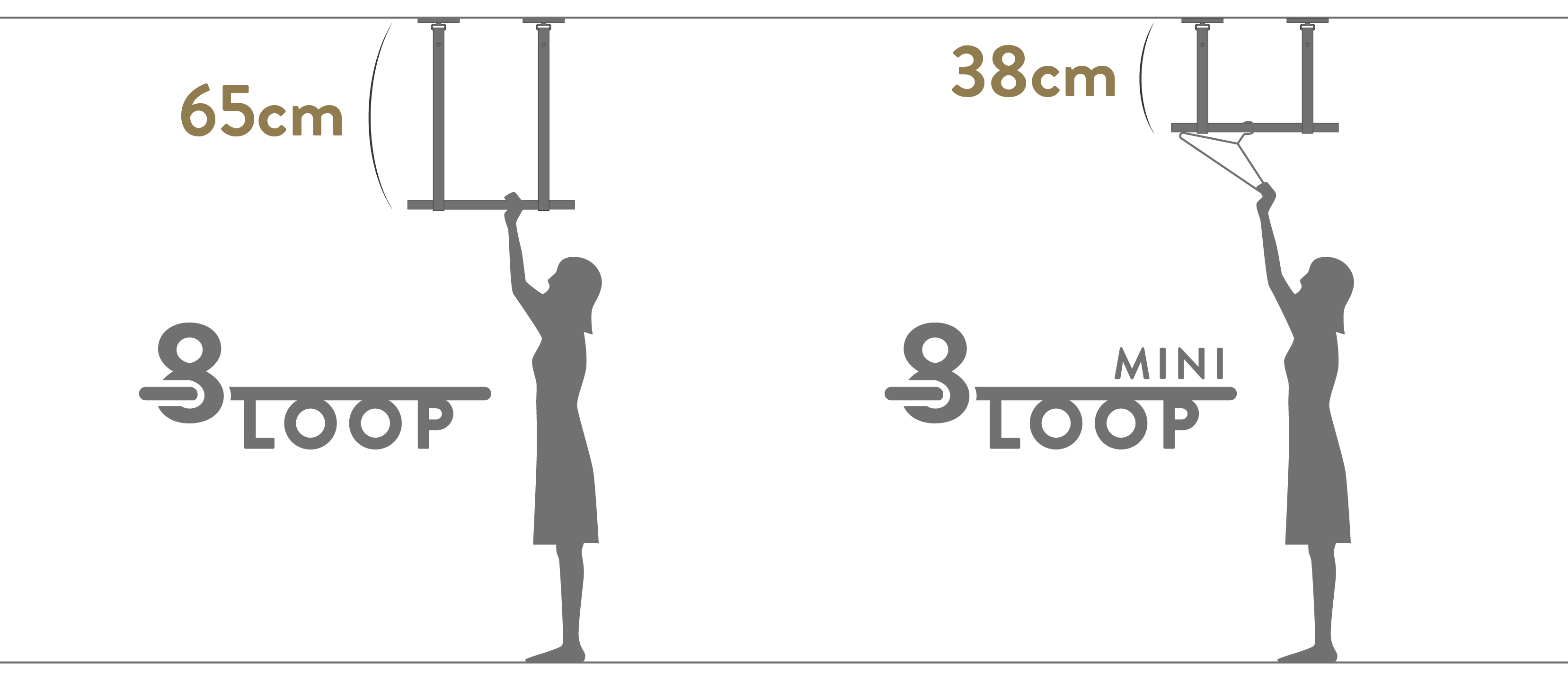 8LOOP:65cm、8LOOP MINI:38cm