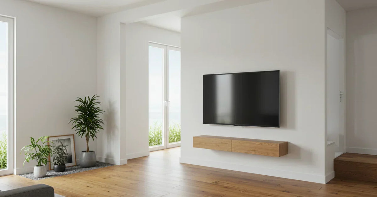 パナソニックテレビの壁掛け術！FLOATで叶える省スペース収納術